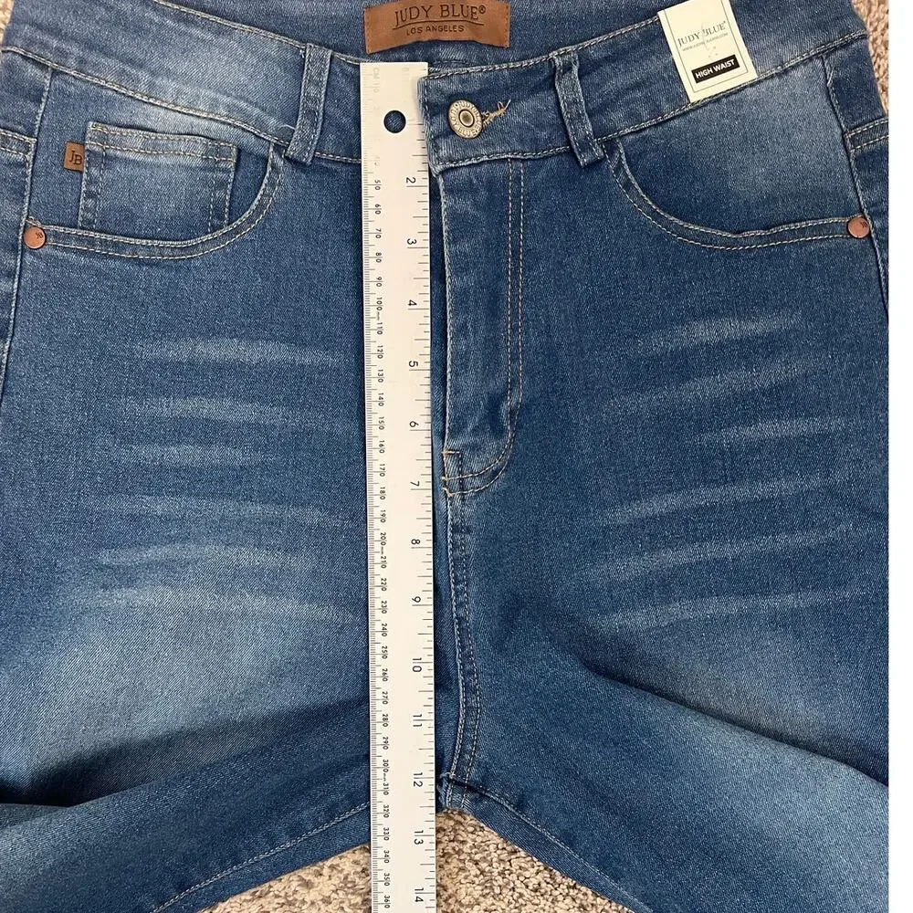 NWT Judy Blue Womens M Minimalist Staple Y2K High Waist Slim Stretch‎ Blue Jeans